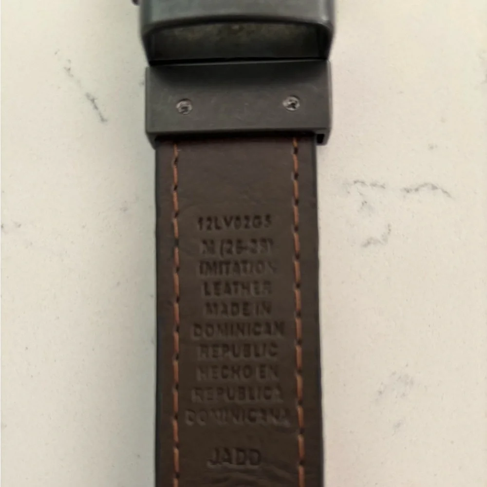 Levi's Brown Leather Belt with Silver Buckle